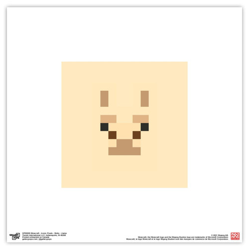 Trends International Gallery Pops Minecraft: Iconic Pixels - Mobs - Llama Wall Art, Unframed Version, 12'' x 12''
