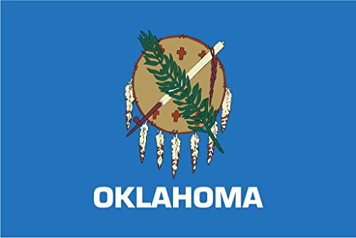 JMM Industries Oklahoma Flag OK Vinyl Decal Sticker The Sooner State Car Window Bumper 2-Pack 5-Inches by 3-Inches Premium Quality UV-Resistant Laminate PDS342