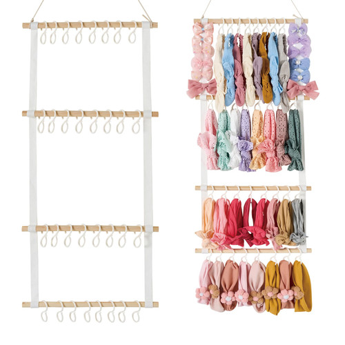 Headband Holder for Baby Girl, Headband Organizer for Girls, Bow Holder for Girls Hair Bows, Newborn Accessories Storage Decor for Wall, Door or Closet in Girls Room (White04-new) Headband Holder for Baby Girl, Headband Organizer for Girls, Bow Holder for Girls Hair Bows, Newborn Accessories Storage Decor for Wall, Door or Closet in Girls Room (White04-new)
