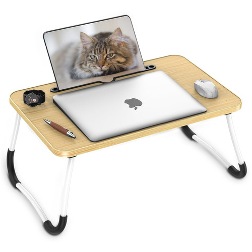 Laptop Lap Desk, Foldable Laptop Table Tray, Laptop Bed Desk Laptop Stand for Bed Lap Tray Portable Standing Desk for Bed Couch Floor - Medium
