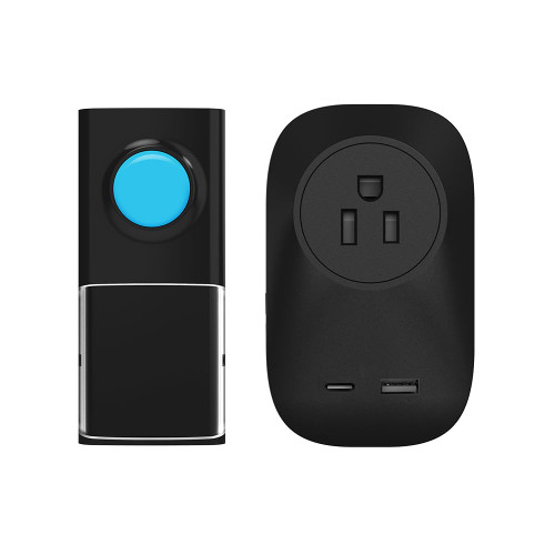 Wireless Doorbell, Self-Powered Doorbell No Battery Required Push Button Plug-through Waterproof Cordless Door Chime (1 Receivers + 1 Transmitters) Wireless Doorbell, Self-Powered Doorbell No Battery Required Push Button Plug-through Waterproof Cordless Door Chime (1 Receivers + 1 Transmitters)