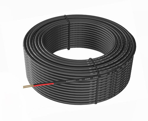 33ft TUOFENG 16 Gauge 2 Conductor Electrical Wire - Stranded PVC Cord Oxygen-Free Copper Cable for Flexible Low Voltage LED Cable, LED Strips, Lamps, Lighting, and Automotive -16/2 AWG Electrical Wire