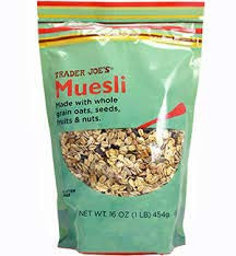 Trader Joe's Muesli GLUTEN FREE 16 oz (Pack of 4)