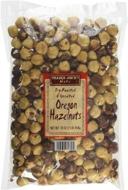 Trader Joe's Dry Roasted & Unsalted Oregon Hazelnuts 16 oz bag (Pack of 2) Trader Joe's Dry Roasted & Unsalted Oregon Hazelnuts 16 oz bag (Pack of 2)