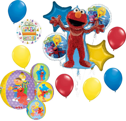 Elmo and Friends Birthday Party Supplies 13pc Balloon Bouquet Decorations