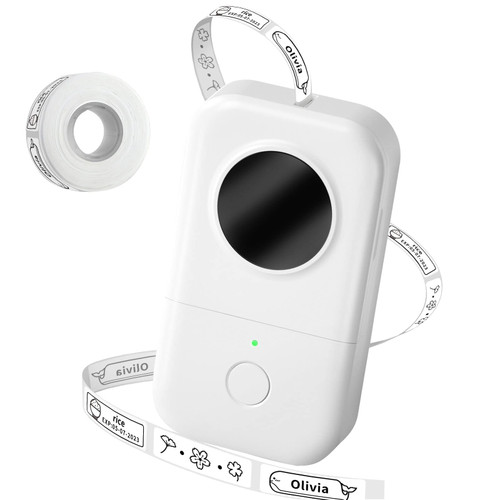 Phomemo D30 Label Maker Machine with Tape - Portable Bluetooth Wireless Small Thermal Sticker Maker, Smart Mobile Pocket Handy Label Makers, Compatible with iOS & Android for Home, Office Mini Labeler