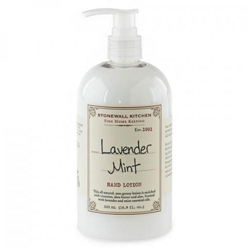 Stonewall Kitchen Lavender Mint Fine Home Keeping Hand Lotion, 16.9 Ounces