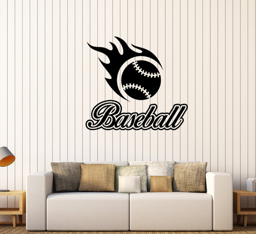 DesignToRefine Vinyl Wall Decal Baseball Word Sports Room Decor Stickers (430ig) Grey DesignToRefine Vinyl Wall Decal Baseball Word Sports Room Decor Stickers (430ig) Grey