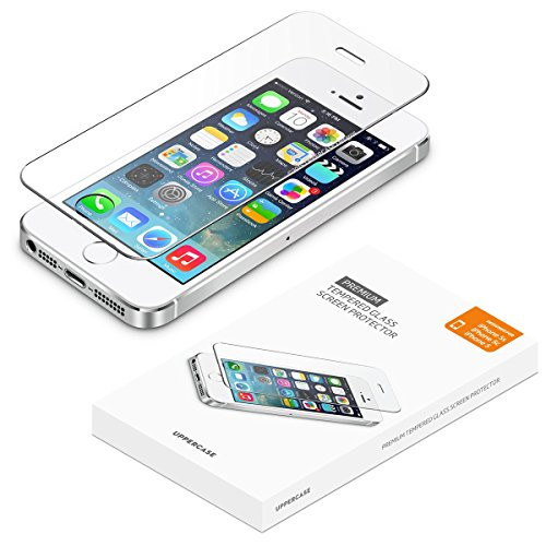 UPPERCASE iPhone 5 5S SE Screen Protector 2 Pack, Premium Tempered Glass Screen Protector for iPhone 5s, iPhone 5, iPhone 5c, iPhone SE (2 Pack)