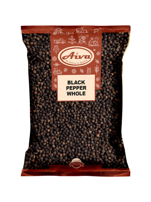 AIVA Black Tellicherry peppercorn Whole | Pure & Natural | Vegan | Indian Origin NON GMO - | (1 Pound)