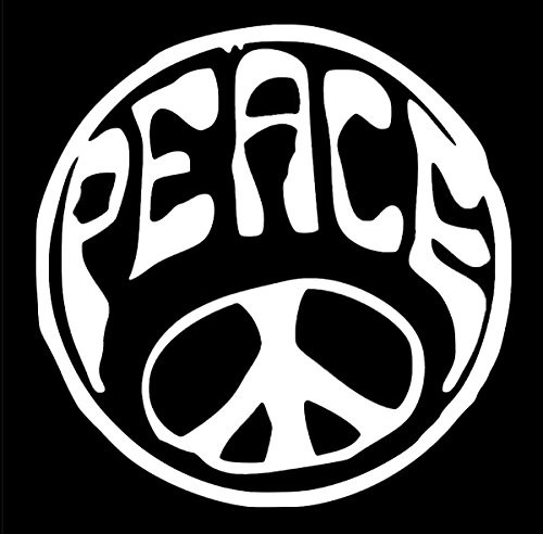 UR Impressions Peace Decal Vinyl Sticker Graphics Car Truck SUV Van Wall Window Laptop|White|5.5 Inch|URI149