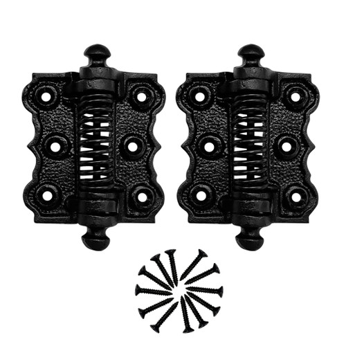 Akatva Self Closing Gate Hinges - Gate Closer Heavy Duty Gate Hinges- Self Closing Metal Gates Hinges - Self Closing Hinges - Auto Close Gate Hinges - Natural Oil Black Finish