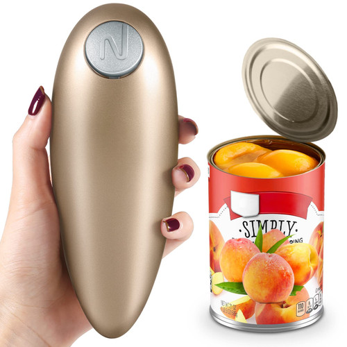 Automatic Electric Can Opener, Open Cans in One Click, Smooth Edge Handheld Can Opener, Hands Free Food-Safe Battery Operated Electric Can Openers, Kitchen Gadget Gift for Chefs, Arthritis and Seniors