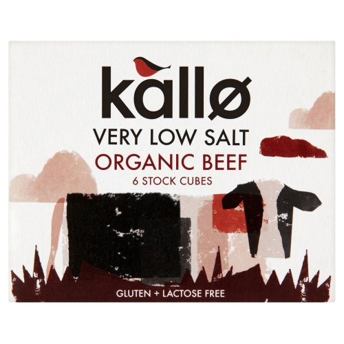 Kallo Organic Very Low Salt Beef Stock Cubes (6x10g)