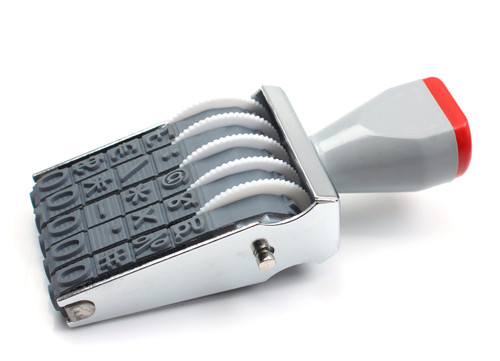 5 Digits Number Rubber Stamp Personalized Business Stamps Date Stamp Multi- Functional Creative Rolling Wheel Stamp Number Rubber Stamp Symbol Office Stamp