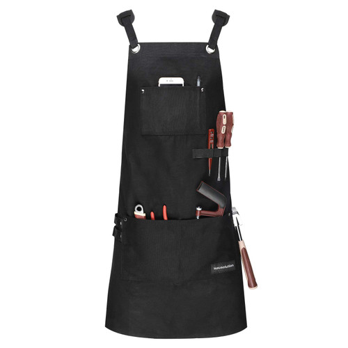 Housolution Tools Apron, Multipurpose Heavy Duty Waxed Canvas Waterproof Work Apron with Tool Pockets for Woodworking Crafting Painting, Cross-Back Straps,Adjustable M to XXL,Purple Gray Housolution Tools Apron, Multipurpose Heavy Duty Waxed Canvas Waterproof Work Apron with Tool Pockets for Woodworking Crafting Painting, Cross-Back Straps,Adjustable M to XXL,Purple Gray
