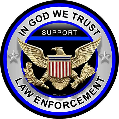 ProSticker 309 (One) 4" Patriot Series In God We Trust, Law Inforcement Thin Blue Line Support Decal Sticker ProSticker 309 (One) 4" Patriot Series In God We Trust, Law Inforcement Thin Blue Line Support Decal Sticker
