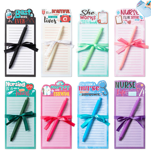 8 Nurse Notepads with Pen Funny Thank You Nurse Sticky Notes Bulk Medical Themed Notepads, Nurses' Day Nurses Appreciation Week Gifts Set Nursing Graduation Party Supplies to Do List Notebooks 8 Nurse Notepads with Pen Funny Thank You Nurse Sticky Notes Bulk Medical Themed Notepads, Nurses' Day Nurses Appreciation Week Gifts Set Nursing Graduation Party Supplies to Do List Notebooks