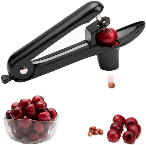 FUYM Cherry Pitter Tool, Olive Pitter Tool,HeavyDuty Cherry Pitter Remover,Portable Cherry Pitter Tool Kitchen aid Black