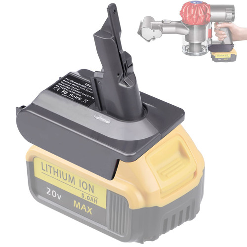 TPDL for Dyson V7 Battery Adapter Replacement, for DeWalt 20V Lithium Battery Convert for Dyson V7 Series Vacuum Cleaner Animal Cordless Stick Handheld Vacuum Converter (Adapter only)