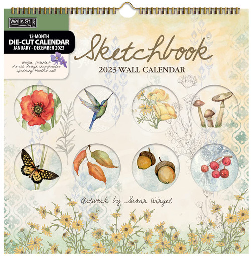 WSBL Sketchbook 2023 12X12 Die-Cut Spiral Calendar (23996220507)