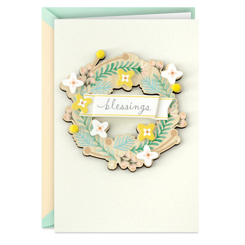 Hallmark Signature Religious Birthday Card or Mothers Day Card (Removable Wreath Ornament) Hallmark Signature Religious Birthday Card or Mothers Day Card (Removable Wreath Ornament)