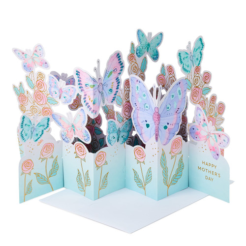 Hallmark Paper Wonder Pop Up Mothers Day Card (Accordion Fold Butterflies)