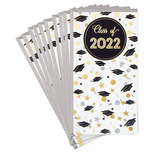 Hallmark Pack of 10 Graduation Money Holders or Gift Card Holders with Envelopes (Class of 2022, Celebrate)