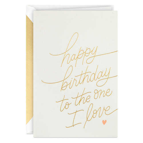 Hallmark Signature Birthday Card for Husband, Wife, Boyfriend, Girlfriend (One I Love) Hallmark Signature Birthday Card for Husband, Wife, Boyfriend, Girlfriend (One I Love)