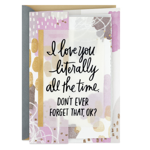 Hallmark Anniversary Card for Husband, Wife, Boyfriend, Girlfriend (Love You All the Time) Hallmark Anniversary Card for Husband, Wife, Boyfriend, Girlfriend (Love You All the Time)