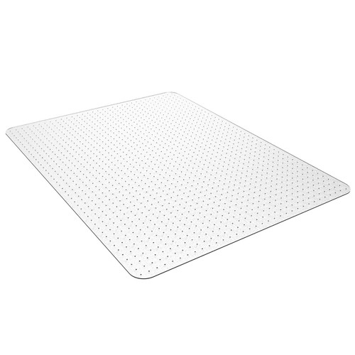 LUMDERIO Chair Mat for Computer Desk, Flat Without Curling, Office Carpeted Floor Mats for Low Pile Carpet 29.5 X 27.5 inches