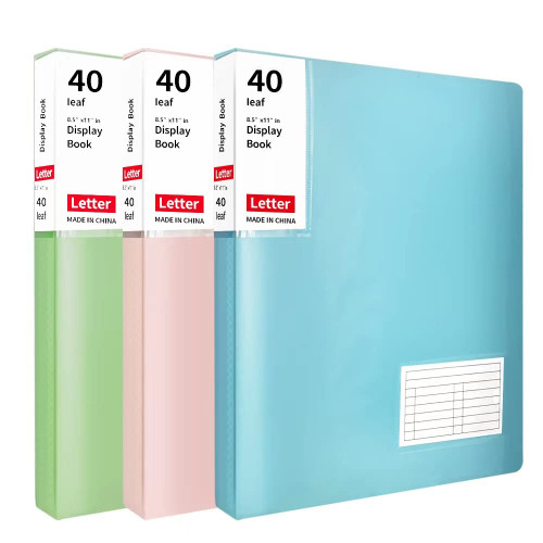 YADOOOM Presentation Books Art Portfolio Folder 8.5x11" 3 Pack, 40-Pocket Bound Presentation Binders with Sheet Protectors, 80 Letter Size Pages, Portfolio Binder with Plastic Sleeves