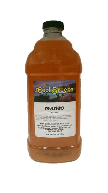 Cool Breeze Beverages Ready to Use Slush Mix, Mango, 1/2 gal