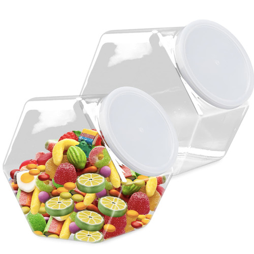 Nsmykhg Candy Jar Cookie Jar Cookie Containers,2 Pack Plastic Candy Jars for Candy Buffet and Party Table, Candy Buffet Containers,Candy Holder Cookie Jars with Lids Set, 1 Gallon