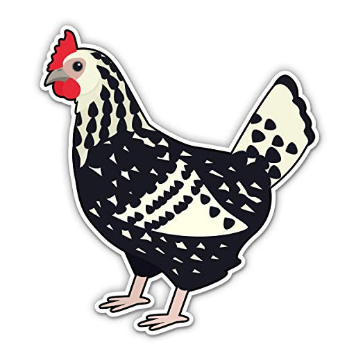 Hen Chicken Backyard Country Farm - 3" Vinyl Sticker - for Car Laptop Water Bottle Phone - Waterproof Decal