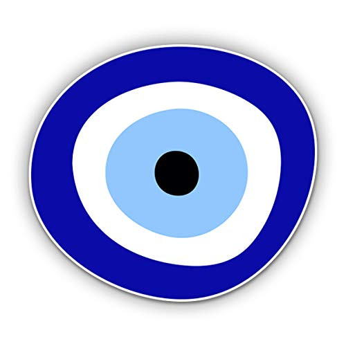 Greek Eye Amulet - 3" Vinyl Sticker - for Car Laptop Water Bottle Phone - Waterproof Decal