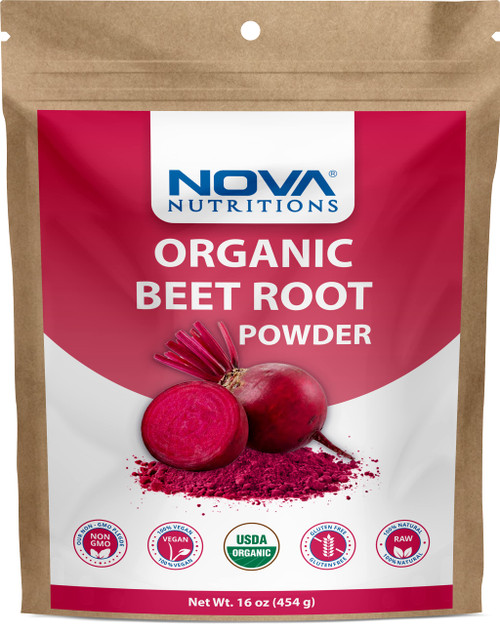 Nova Nutritions Certified Organic Beet Root Powder 16 OZ (454 gm) Nova Nutritions Certified Organic Beet Root Powder 16 OZ (454 gm)