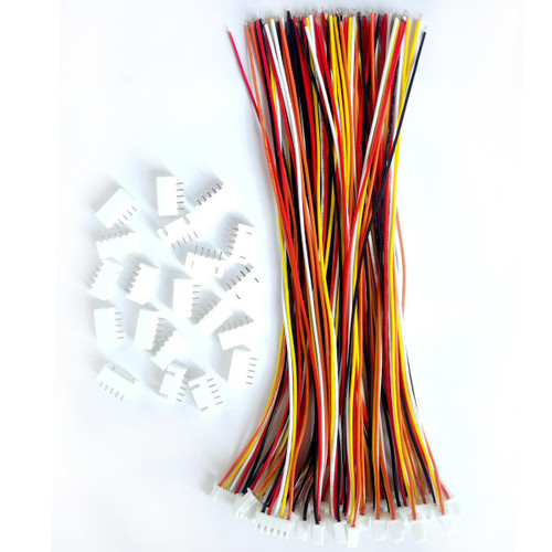 BOJOUL for 20 Sets JST XH 2.54mm 5 Pin Male Connector and 26AWG Female Connector Plug with Wire Cable 20cm
