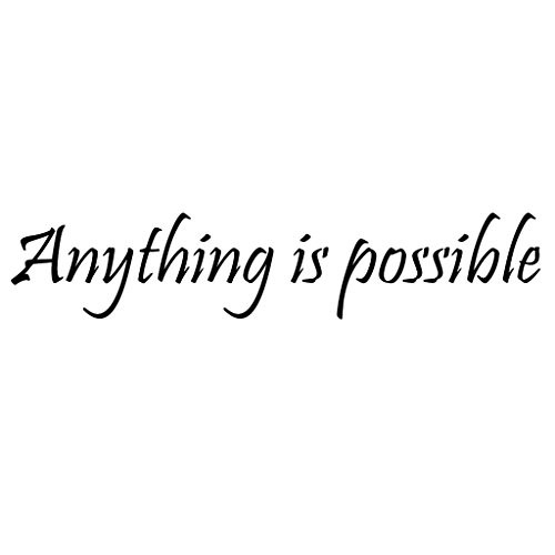 "Anything is Possible" Bedroom Quote Decors Wall Saying Decals Quote for Home Wall Stickers Nursery Room Decor