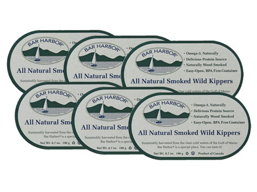 Bar Harbor Wild Smoked Kippers, 6.7 oz. (Pack of 6)