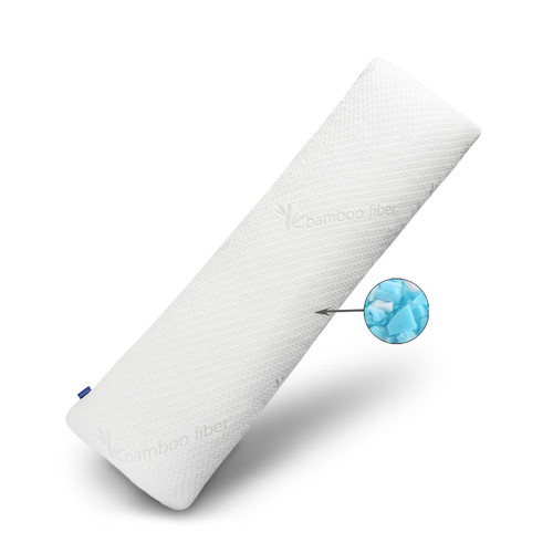 Full Body Pillow for Adults, Long Sleeping Pillow, Cooling Bamboo Fiber Bed Pillow with Shredded Memory Foam, Adjustable Bed Pillows with Washable Cover for Side Sleepers (54"x18")