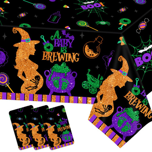 Halloween Baby Shower Decorations 3 Pack Halloween Baby Shower Tablecloths A Baby is Brewing Disposable Plastic Table Cover for Boy and Girl Gender Reveal Halloween Party Supplies(71 x 43 Inches) Halloween Baby Shower Decorations 3 Pack Halloween Baby Shower Tablecloths A Baby is Brewing Disposable Plastic Table Cover for Boy and Girl Gender Reveal Halloween Party Supplies(71 x 43 Inches)