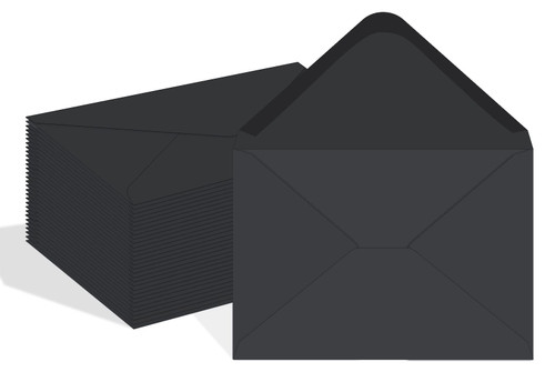 YINUOYOUJIA 50 pack Black Envelopes,5x7 Envelopes V Flap,A7 Invitation Envelopes,envelopes for 5x7 cards,Weddings,Birthday,Baby Shower,postcards,Photos,Mailing