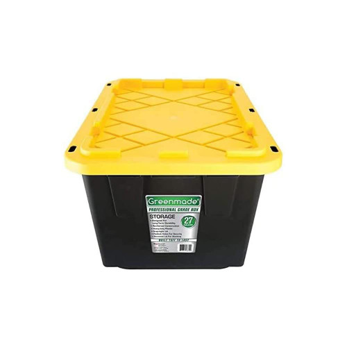 GREENMADE 27 Gallon Black & Yellow Storage Container