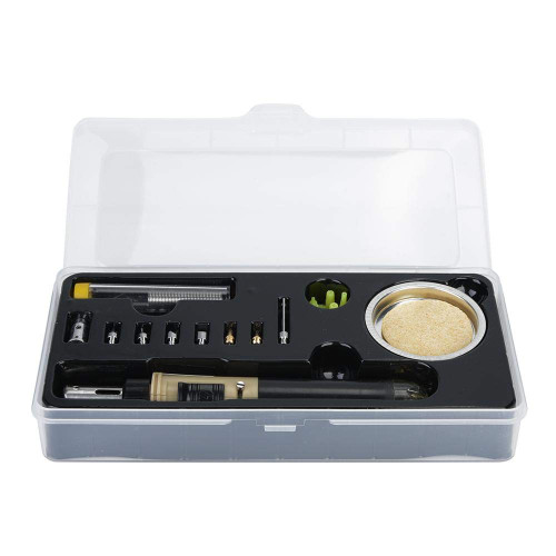 Gas Soldering Iron, 12 in 1 Portable Cordless Torch Kit Auto-ignition Gas Soldering Iron Butane Gas Soldering Iron and Welding Torch(Gold)