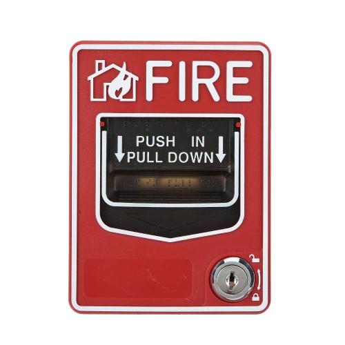 Fire Alarm Pull Station, 9-28V DC Manual Multiple Wire System Safety Fire Pull Station Alarm Button Call Point Safety