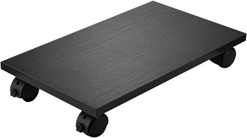YuPinDiZu PC Stand Computer Tower Stand Cart Floor CPU Stand CPU Holder with 4 Caster Wheels Under Desk (?ood(Black))