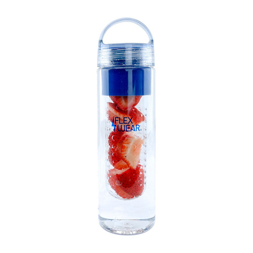 Flexwear Fruit Infuser Water Bottle, 750ml/24oz (Blue)