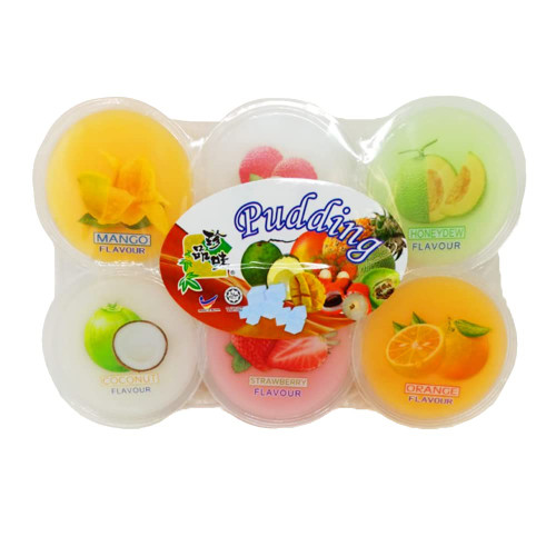 Yame | ???? | Halal | Mixed Pudding Flavours | (Product of Malaysia) | Sweet Halal pudding | FRUIT JELLY PACK | 6cups (mango, lychee, orange, coconut, strawberry, honey melon pudding | 3.88oz | (.110g)