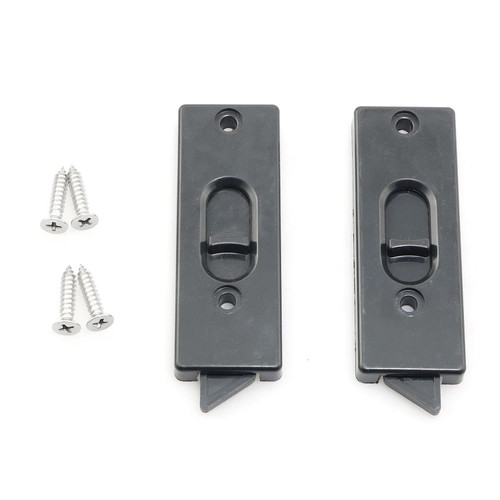 WELWIK Tilt Window Latch Sliding Vinyl Window Tilt Latch Plastic Construction Snap-in Latch Pair Spring Loaded Sliding Window Tilt Latches for Home Window Fittings, Black